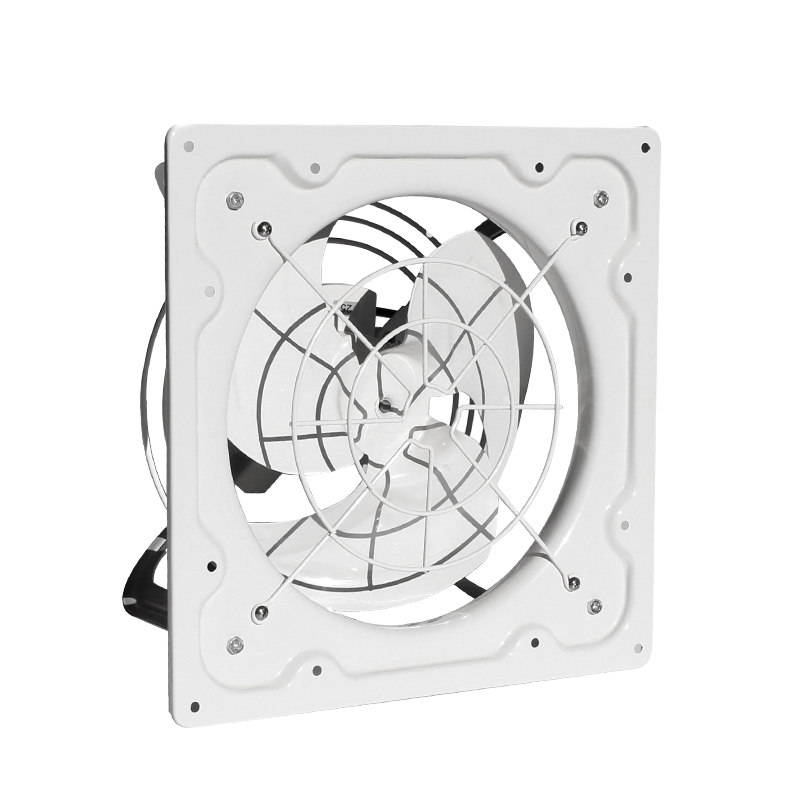 Štvorcový oceľový výfukový ventilátor, kovový ventilátor výfukového plynu